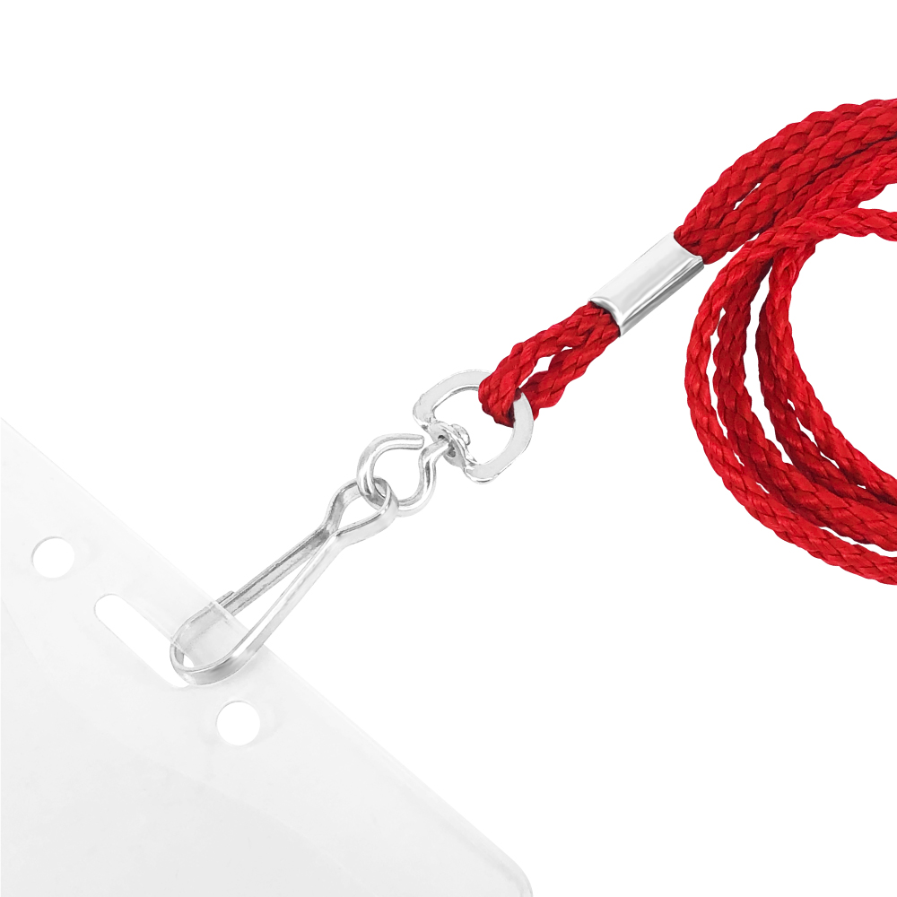 1/8" Nylon Round Braided Cord Lanyard with Swivel Hook