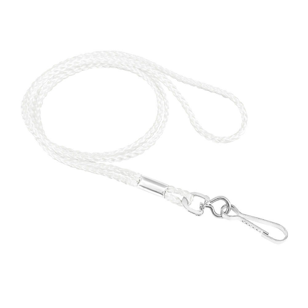 1/8" Nylon Round Braided Cord Lanyard with Swivel Hook