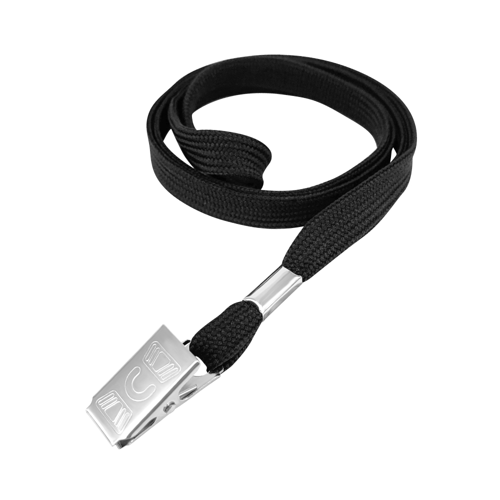 3/8" Cotton Tubular Lanyard with Badge Clip