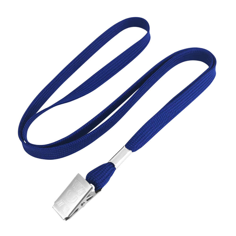 3/8" Cotton Tubular Lanyard with Badge Clip