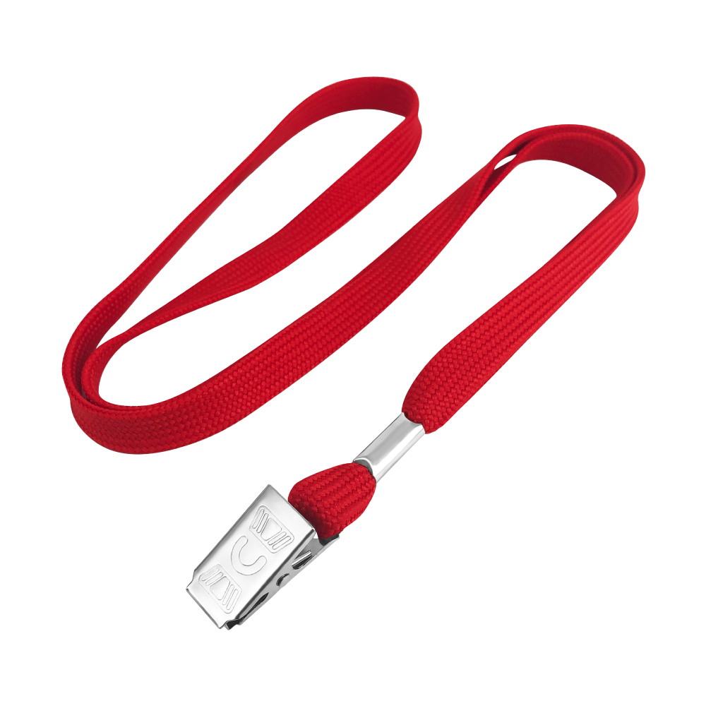 3/8" Cotton Tubular Lanyard with Badge Clip