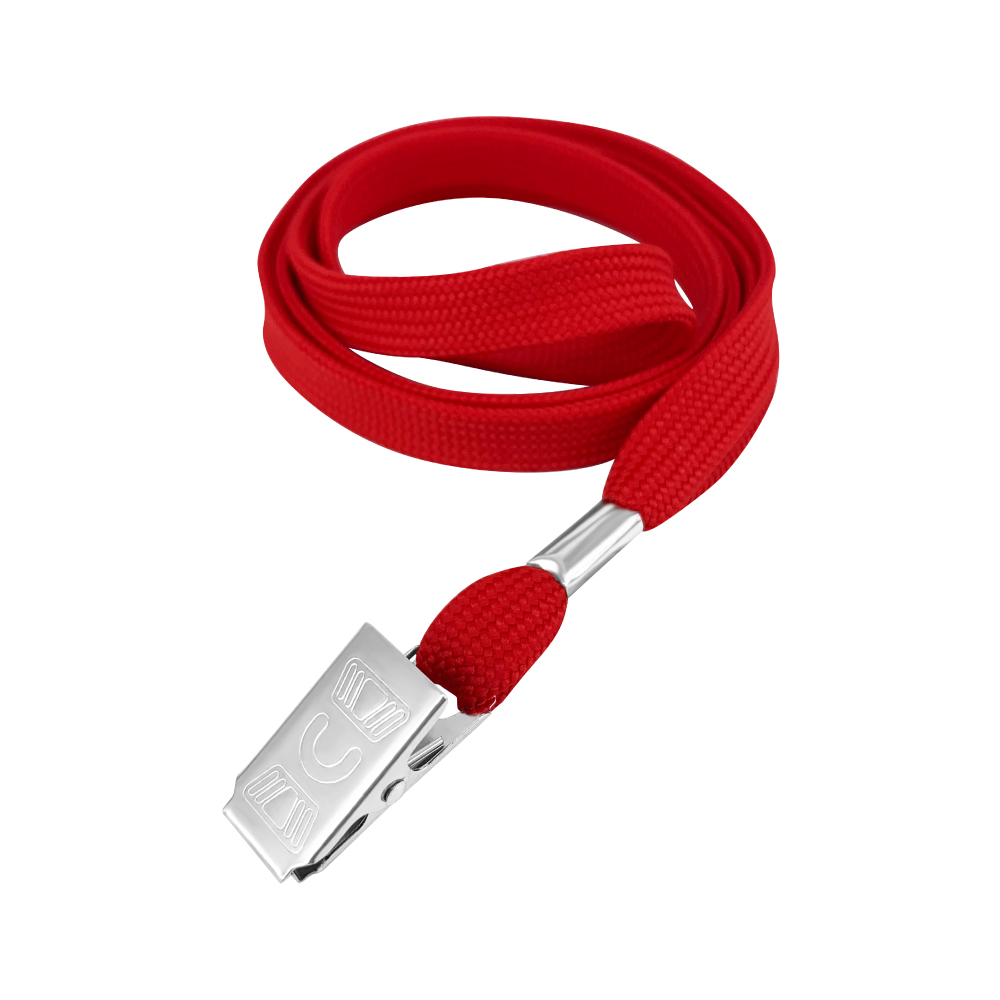 3/8" Cotton Tubular Lanyard with Badge Clip