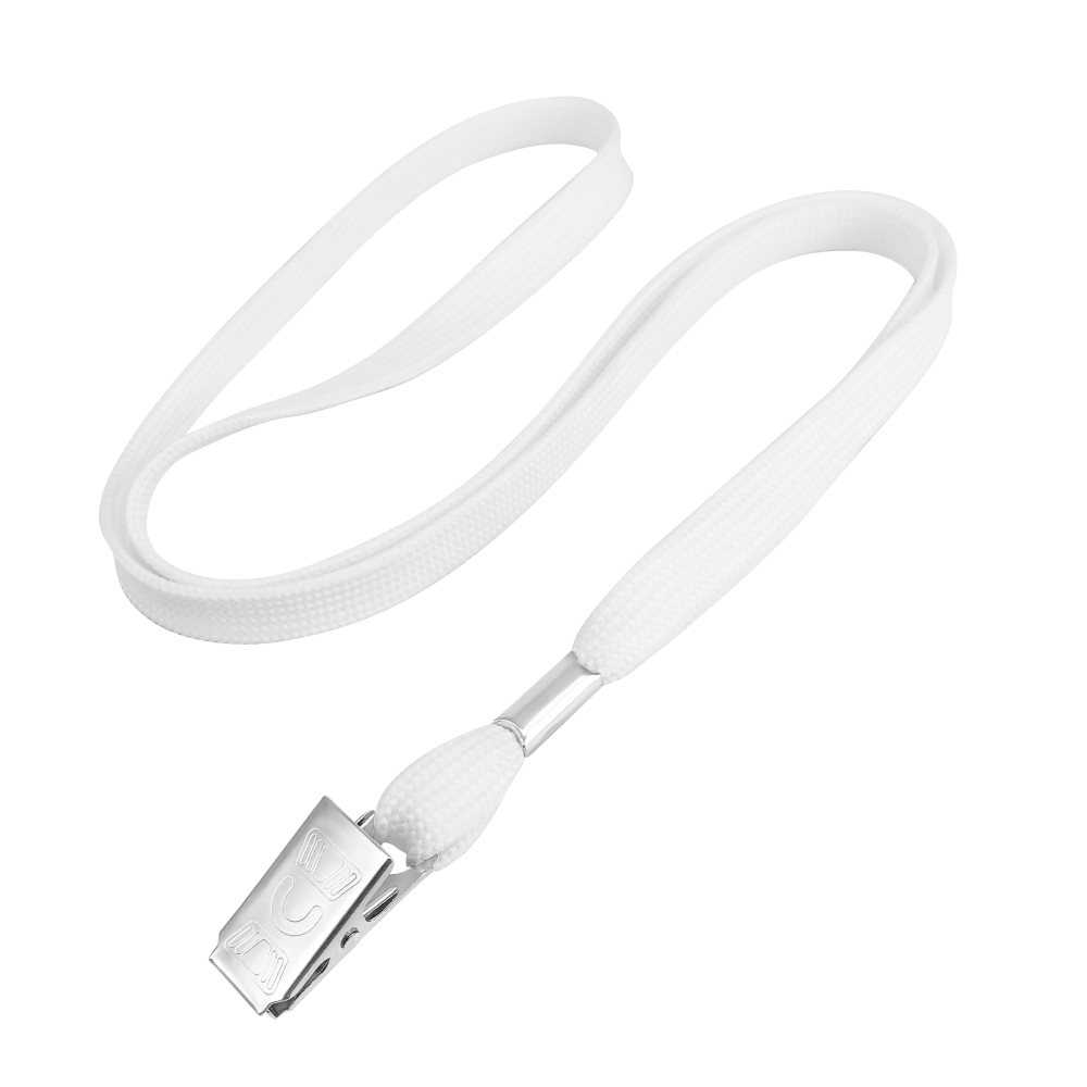 3/8" Cotton Tubular Lanyard with Badge Clip