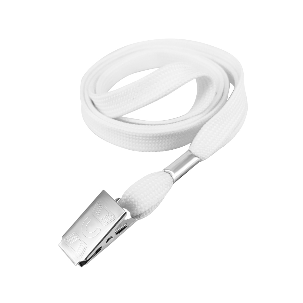 3/8" Cotton Tubular Lanyard with Badge Clip