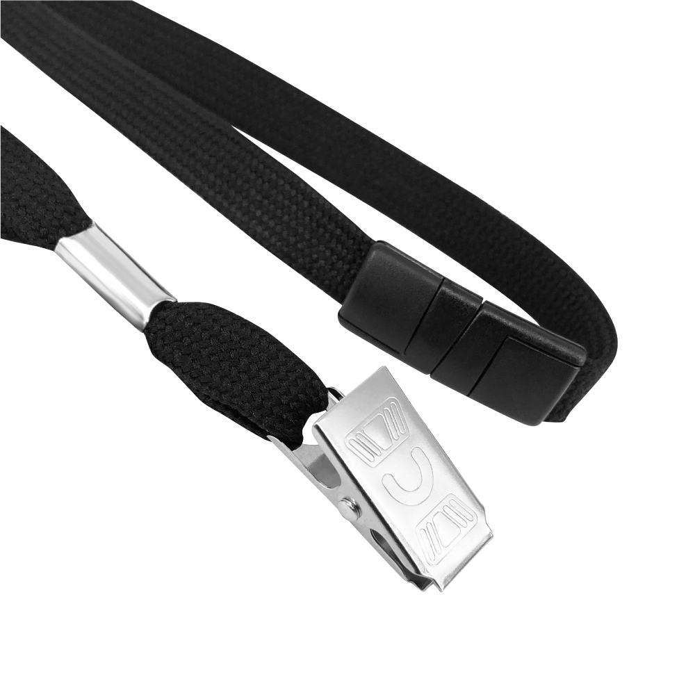 3/8" Cotton Tubular Lanyard with Badge Clip