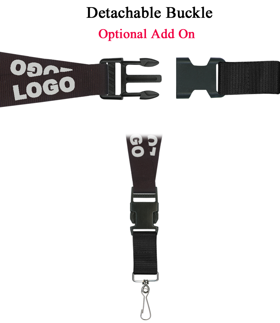 Custom 3/4" Double-Sided Printed Lanyards - Quality Polyester, Multiple Colors & Attachments Available