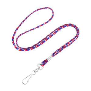1/8" Nylon Round Braided Cord Lanyard with Swivel Hook