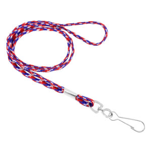 1/8" Nylon Round Braided Cord Lanyard with Swivel Hook