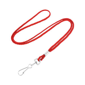 1/8" Nylon Round Braided Cord Lanyard with Swivel Hook