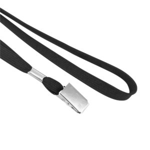 3/8" Cotton Tubular Lanyard with Badge Clip