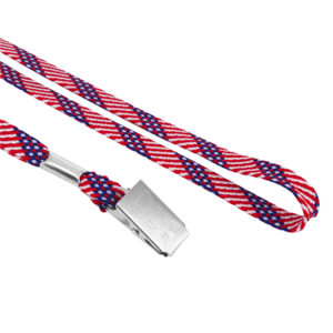 3/8" Cotton Tubular Lanyard with Badge Clip