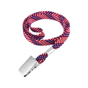 3/8" Cotton Tubular Lanyard with Badge Clip