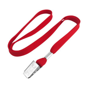 3/8" Cotton Tubular Lanyard with Badge Clip