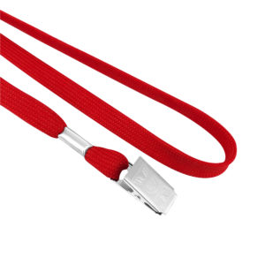 3/8" Cotton Tubular Lanyard with Badge Clip