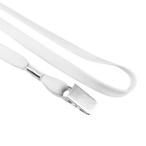 3/8" Cotton Tubular Lanyard with Badge Clip
