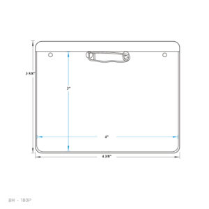 4x3 Transparent Horizontal ID Holder with Safety Pin