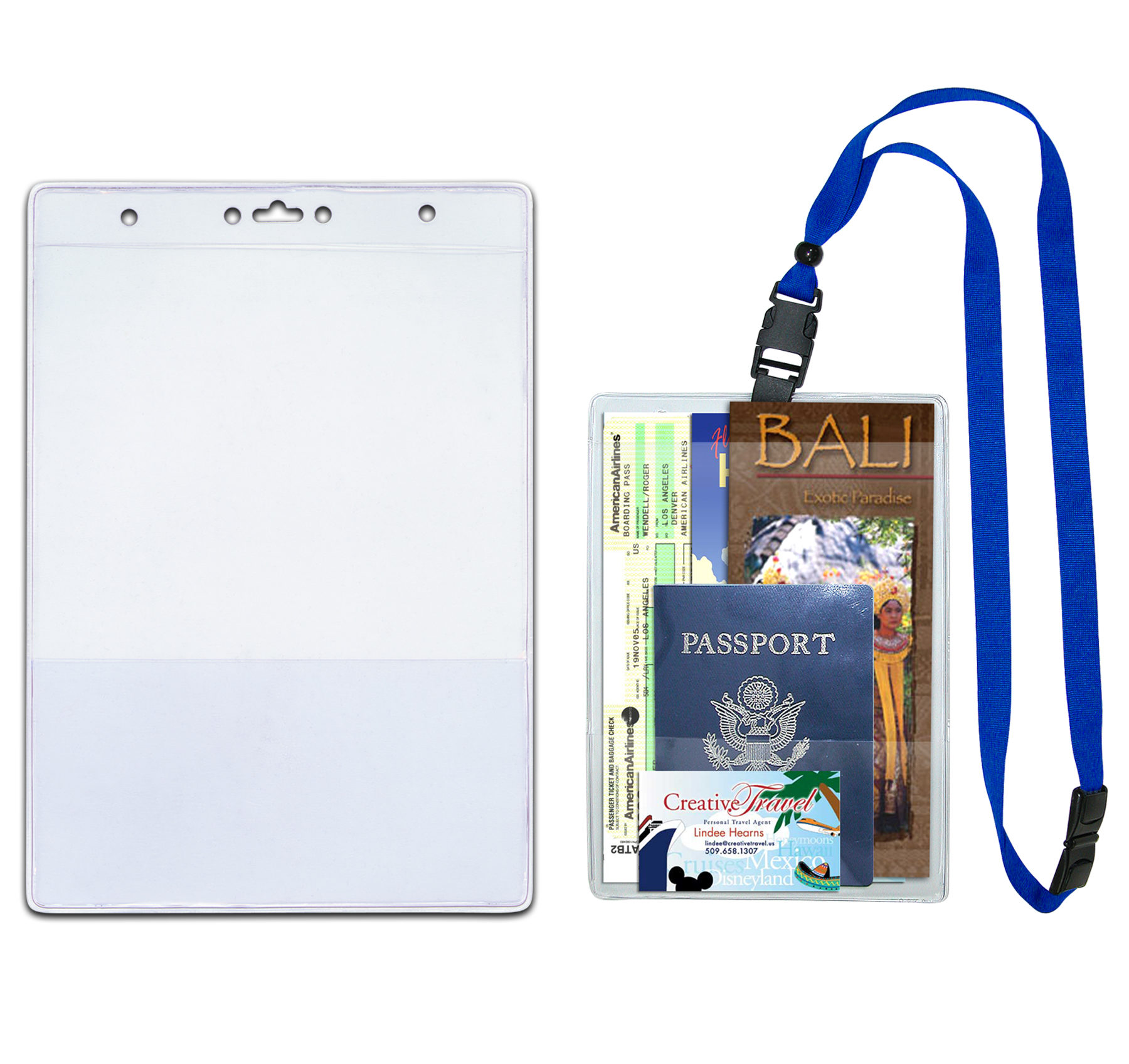 Premium Vinyl Dual-Pocket Passport Holder - Heavy Duty Travel Organizer for Passports, Tickets, Cards & More