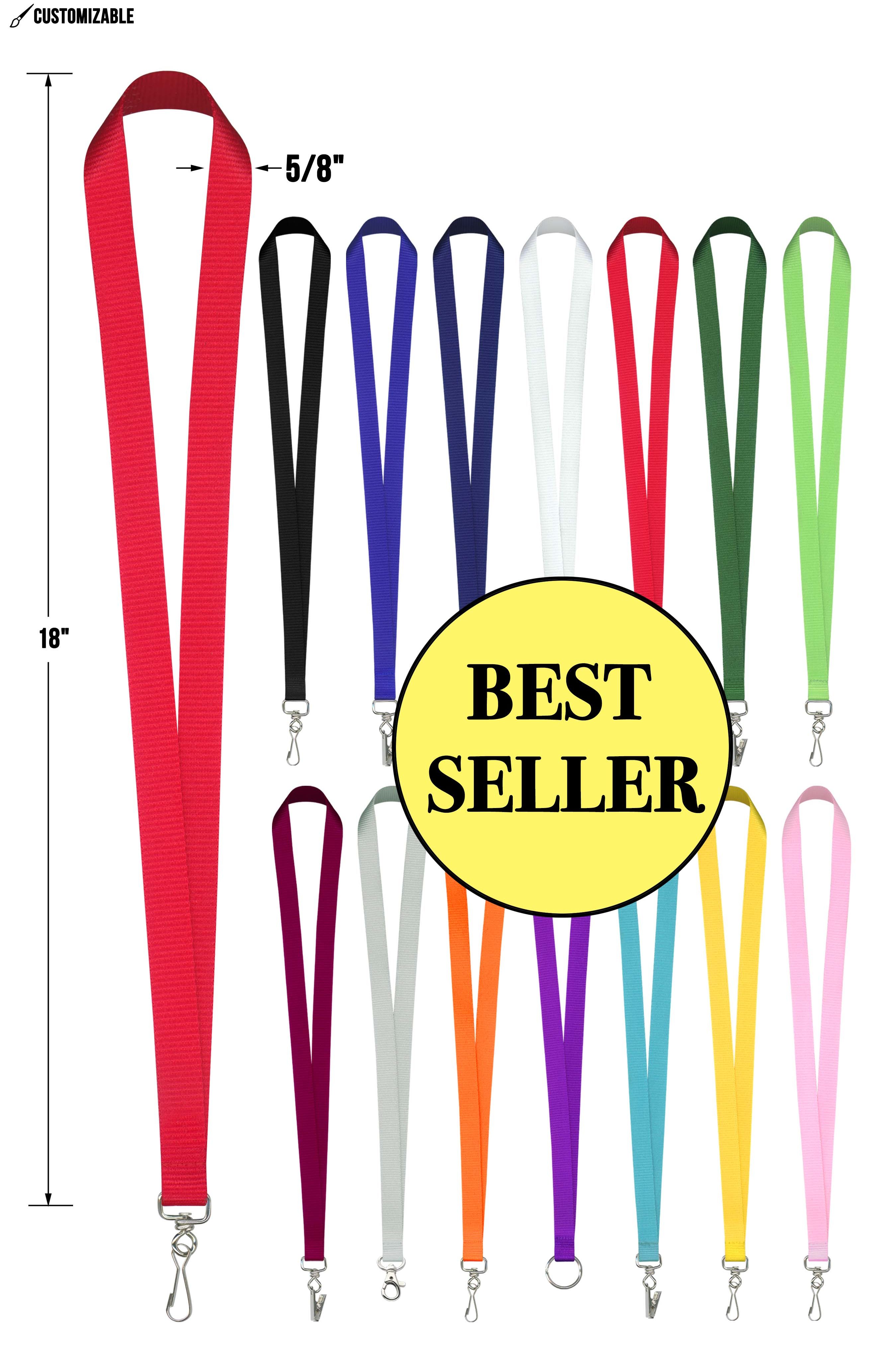 5/8" Customizable Polyester Lanyard - 14 Colors, 4 Hardware Options | Event-Ready & Durable