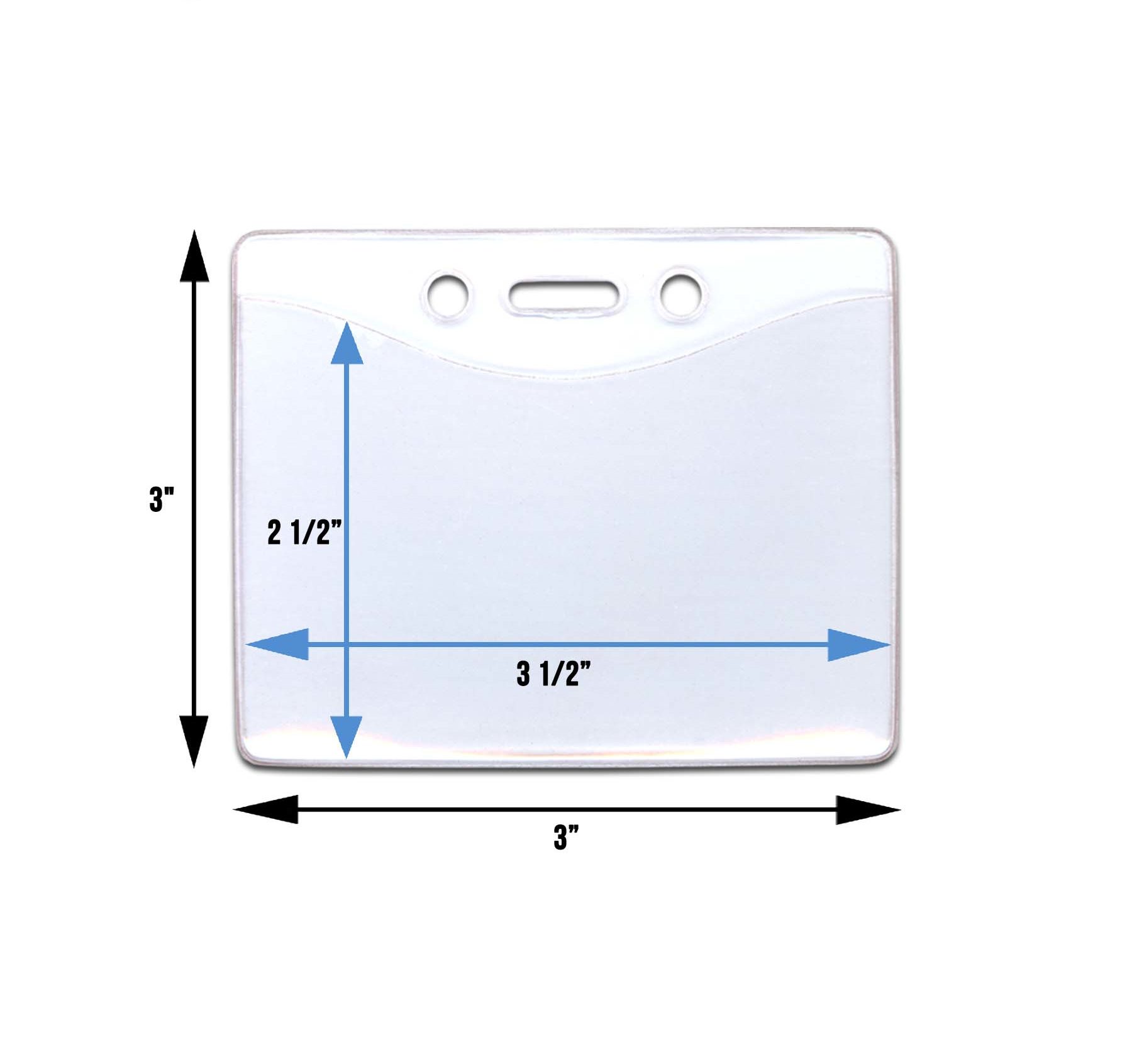 Premium Credit Card & ID Sized Badge Holder (30 mil) - Heavy Duty Vinyl with Transparent Dual-Side Access