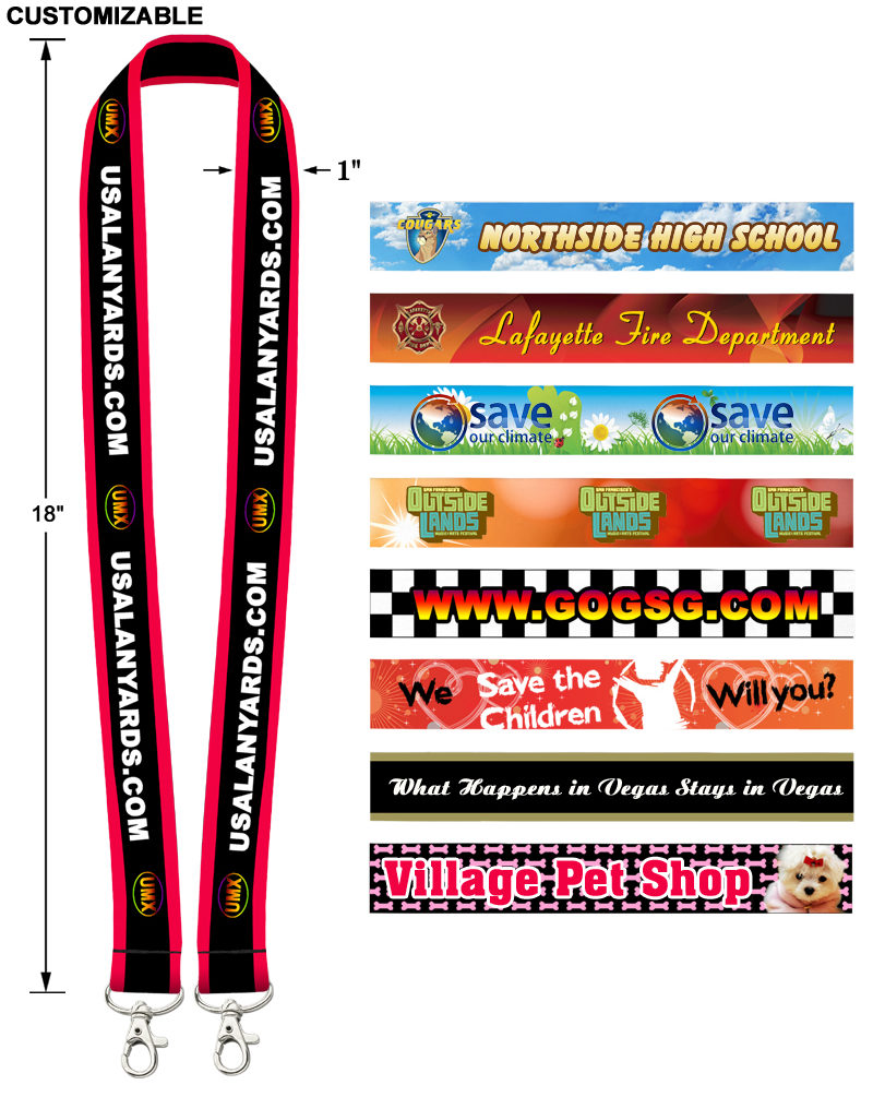 1" Double Ended Full Color Image or Text Design on Front & Back Side
