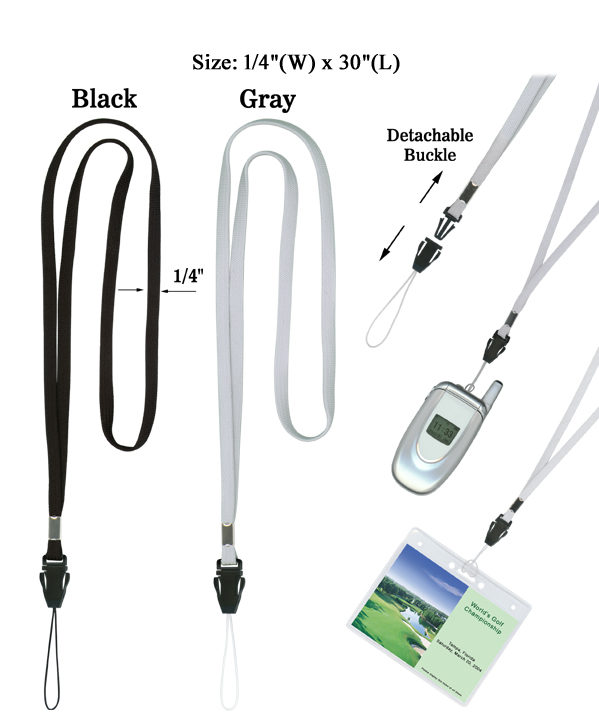 1/4" Detachable Lanyards with Universal Strings