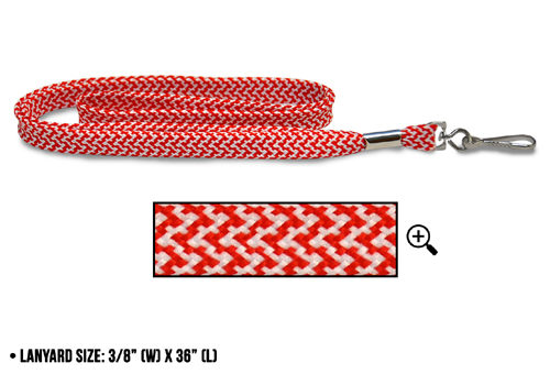 Flamestitch Lanyard in Red & White - Fashionable Everyday Accessory