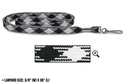 High-Quality Dual Tone Square Pattern Lanyard with Versatile Swivel Hook - Stylish & Durable Accessory for Keys and Badges