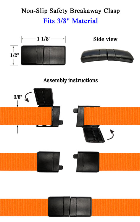 Plastic Breakaway Neck Lanyard Buckles: Flat & Curved Safety Wrist