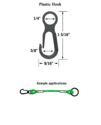 Popular Small Plastic Hook with Round Eye