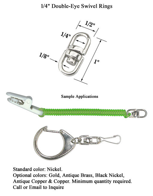 Small Double Swivel Hook Connectors