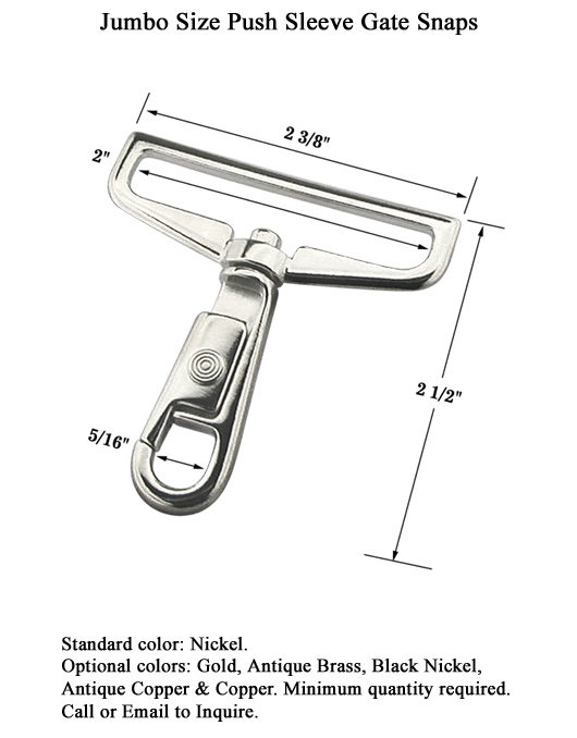 Swivel Bolt Snap Hook with an Extra Wide 2" Eye