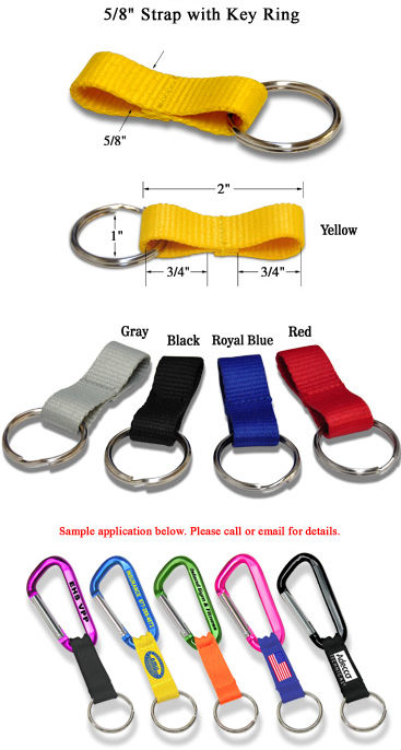 2" Keychain Strap with Key Ring