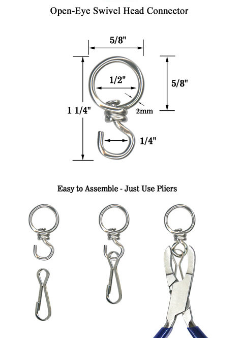 Best Seller 1/2" Open Eye Swivel Hook Connector