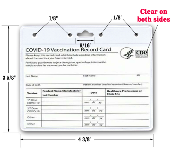 4x3 Badge & Vaccination Card Holder - CaliforniaLanyards