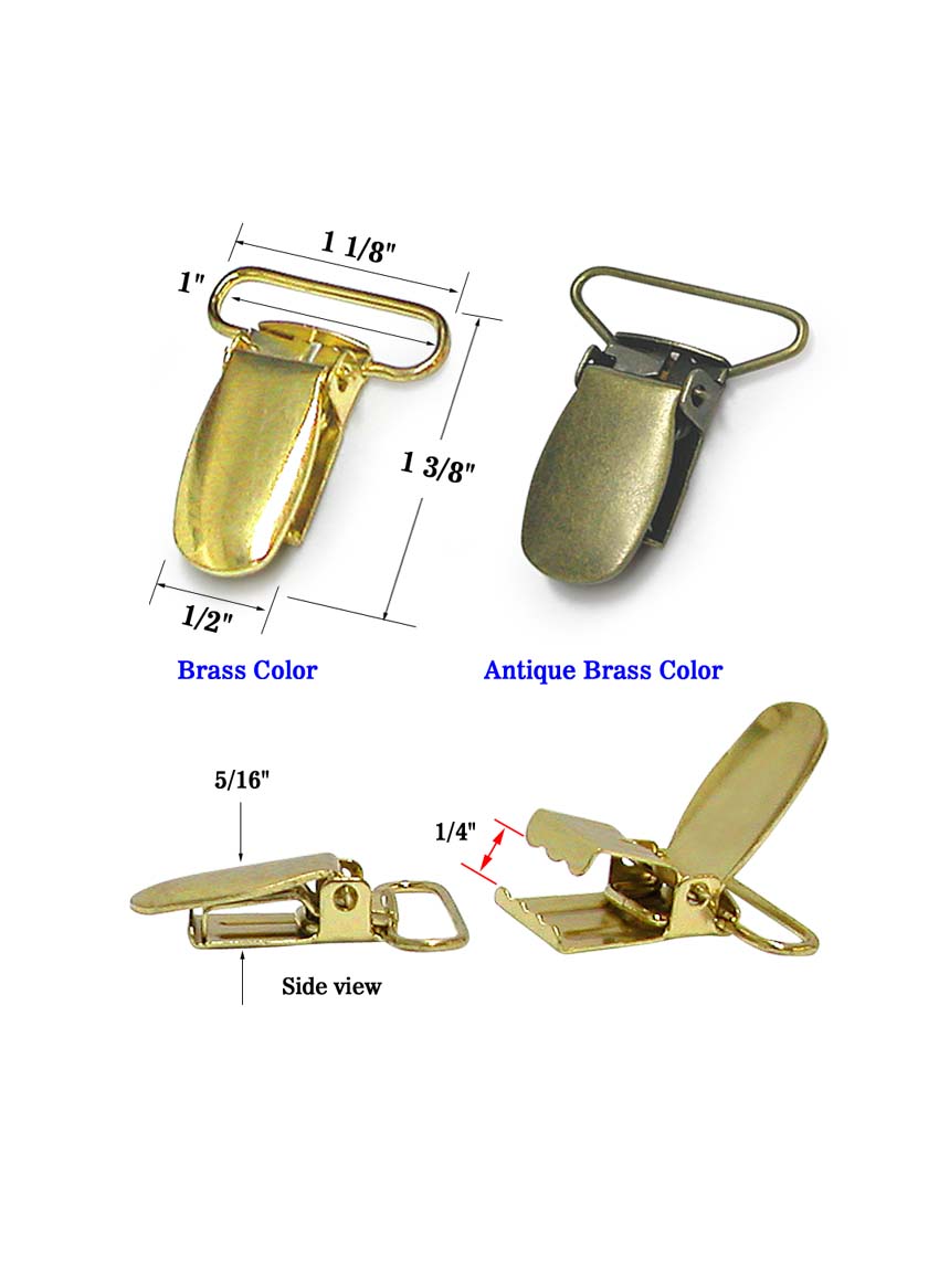 Best Seller Brass Suspender Clips for 1 Straps - CaliforniaLanyards