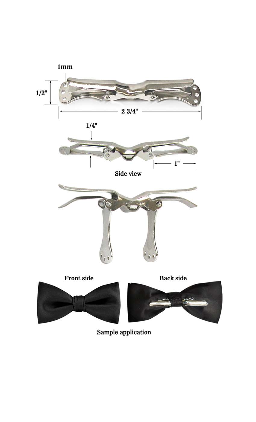 5/8 Double Clips: Metal Suspender Clips Without Plastic PVC Teeth: Brass  Color 