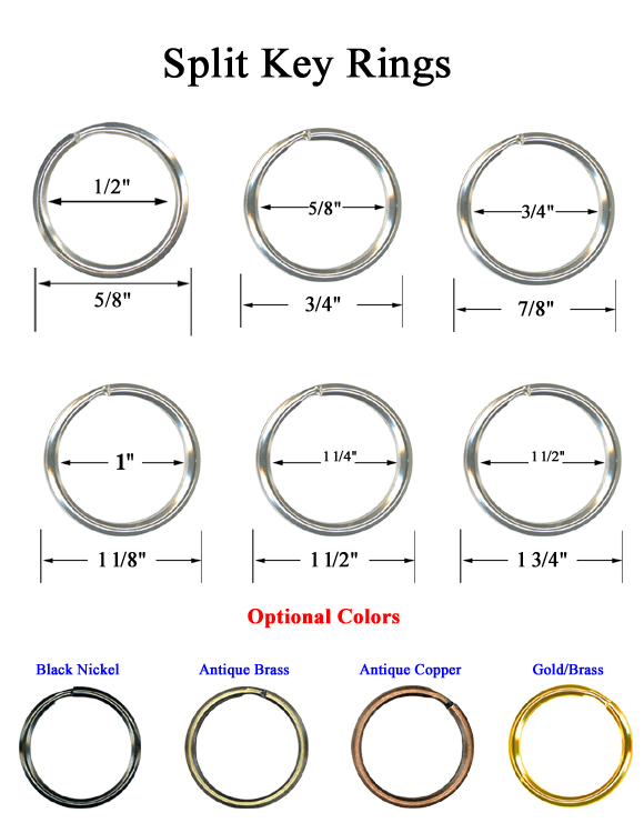 Metal Keyrings: 5/8 Metal Split Rings 