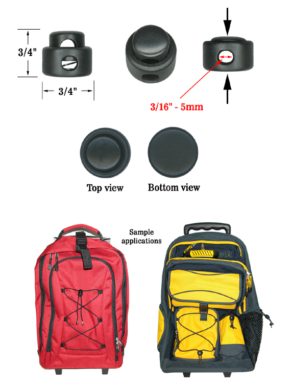 Small One-Hole Circular Cord Lock