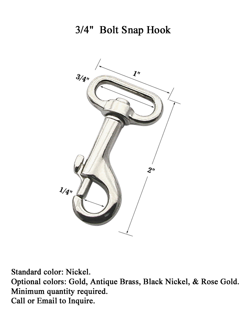 Sturdy Swivel Bolt Snap Hook with 3/4" Oval Eye