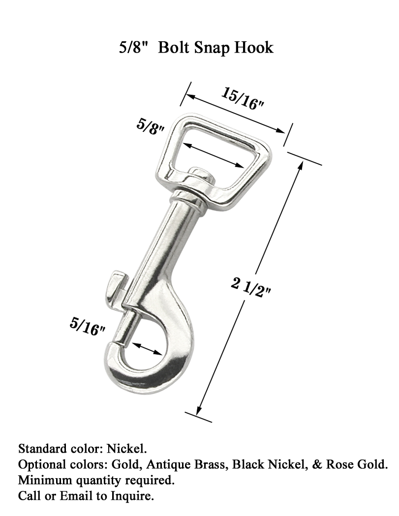 Heavy Duty Bolt Snap Hook with 9/16 Eye