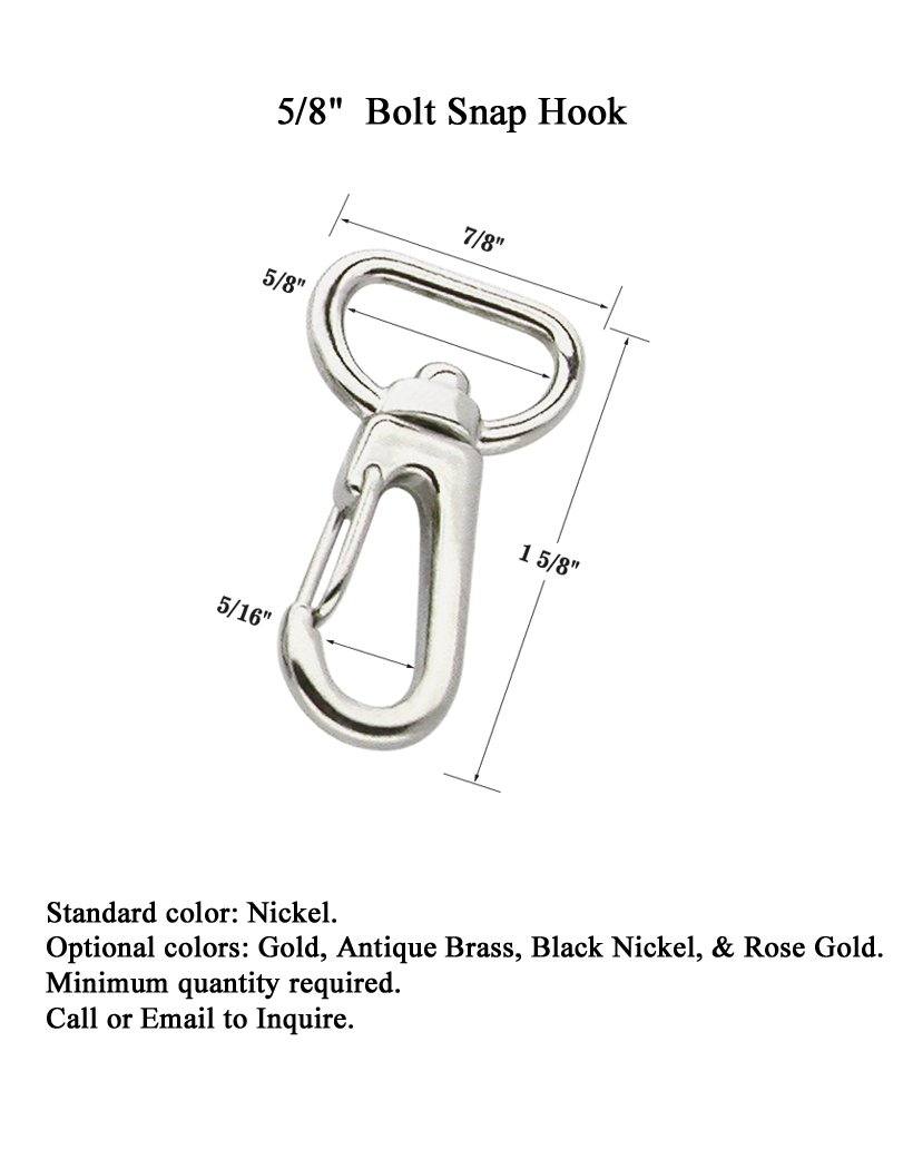 5/8" Spring Wire Gate Bolt Snap with D-Shaped Eye