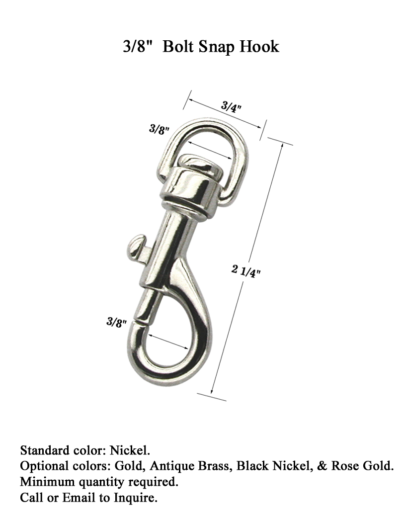 3/8" Heavy Duty Swivel Bolt Snap Hook 