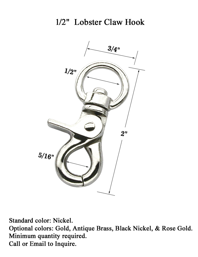 Trigger Snap Lobster Claw Hook with 1/2" Round Eye