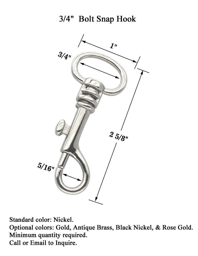 Sleek Swivel Bolt Snap Hook with a 3/4" Oval Eye