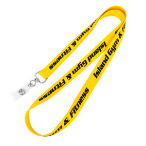 3/4" Silk Screen Custom Logo Lanyard - Front Side 1 Color Print