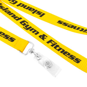 3/4" Silk Screen Custom Logo Lanyard - Front Side 1 Color Print