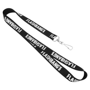 3/4" Silk Screen Custom Logo Lanyard - Front Side 1 Color Print