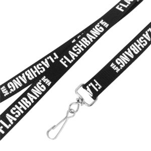 3/4" Silk Screen Custom Logo Lanyard - Front Side 1 Color Print