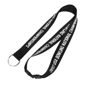 5/8" Silk Screen Safety Custom Logo Lanyard - Front Side 1 Color Print