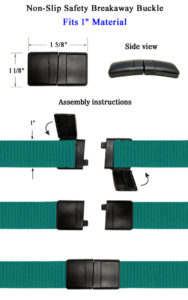 Premium Curved Safety Breakaway Buckle – Durable Non-Slip Plastic Clasp for Lanyards & Webbings